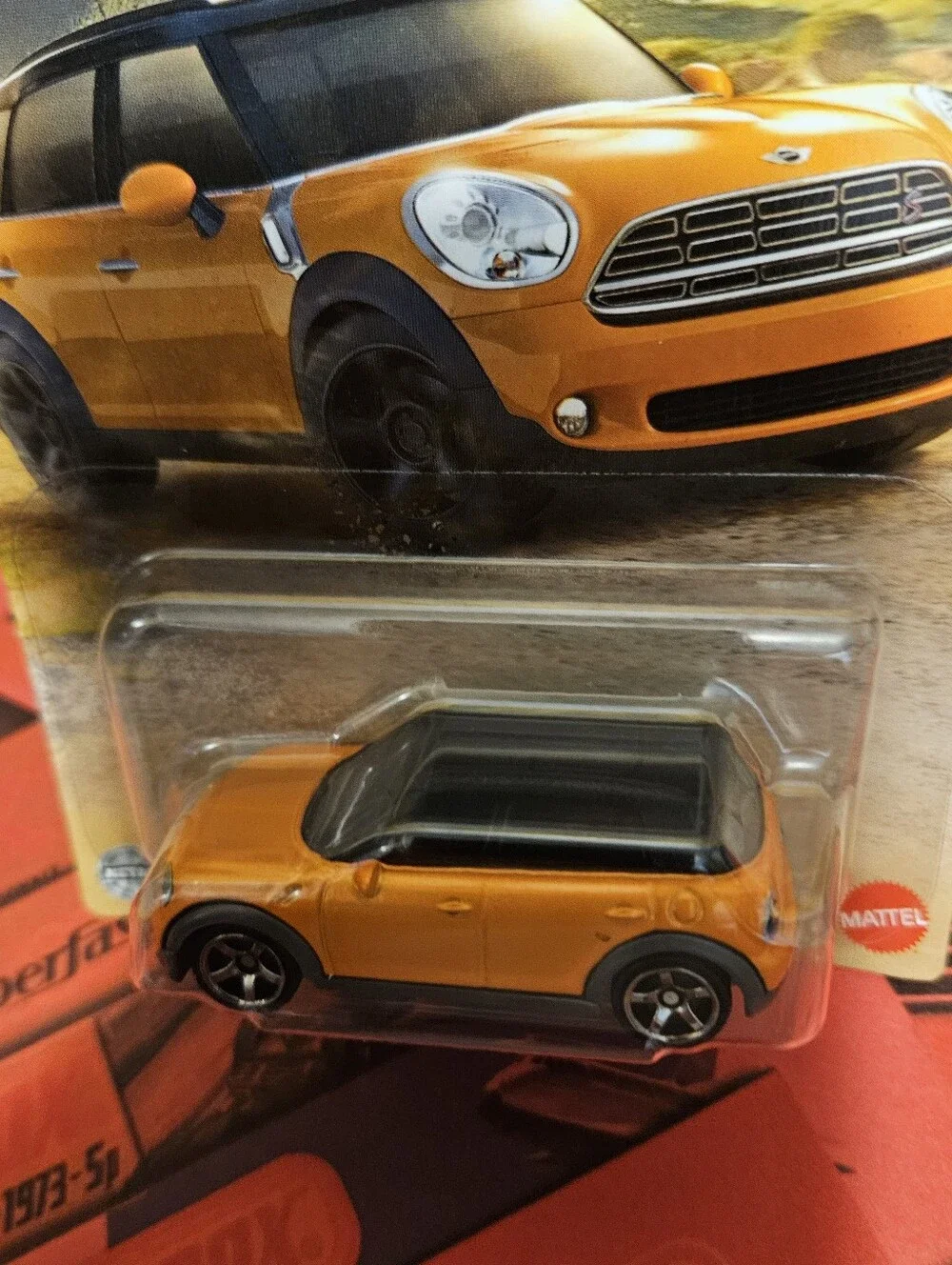 Matchbox Orange Mini 2011 Countryman Collector Car with Black Roof